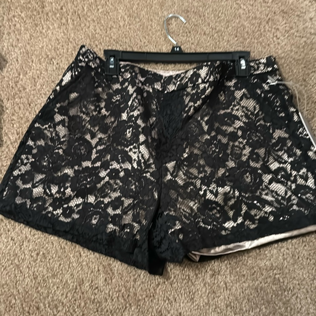 Jennifer Lopez Black Lace Shorts Brand New With Tags